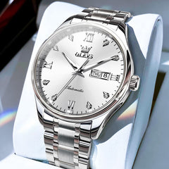 OLEVS Diamond Dial Day Date Automatic Mechanical Watch 9955 for Men