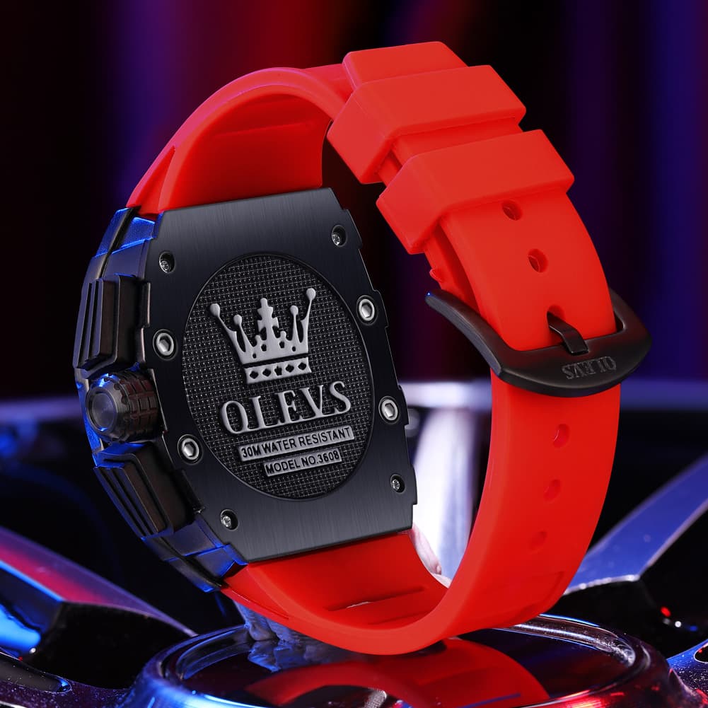 OLEVS 3608 Tonneau Sports Quartz Watch for Men