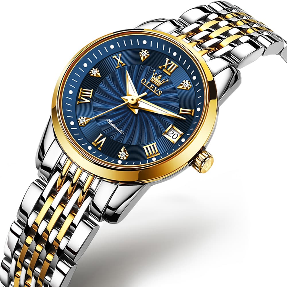 OLEVS 6630 Petite Sunburst Mechanical Watch for Women