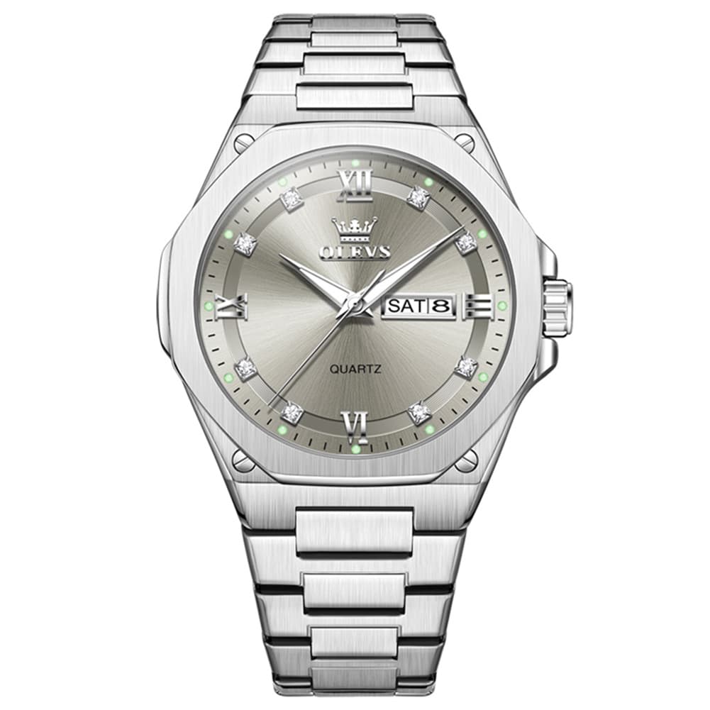 OLEVS 3736 Polygonal Diamond Quartz Watch for Men