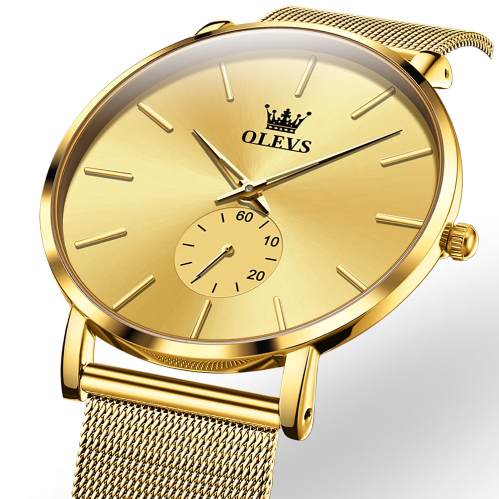 OLEVS 9954 Ultra Thin Milanese Mesh Quartz Watch for Men