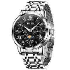 OLEVS 6785 Sun and Moon Multi Function Mechanical Watch for Men