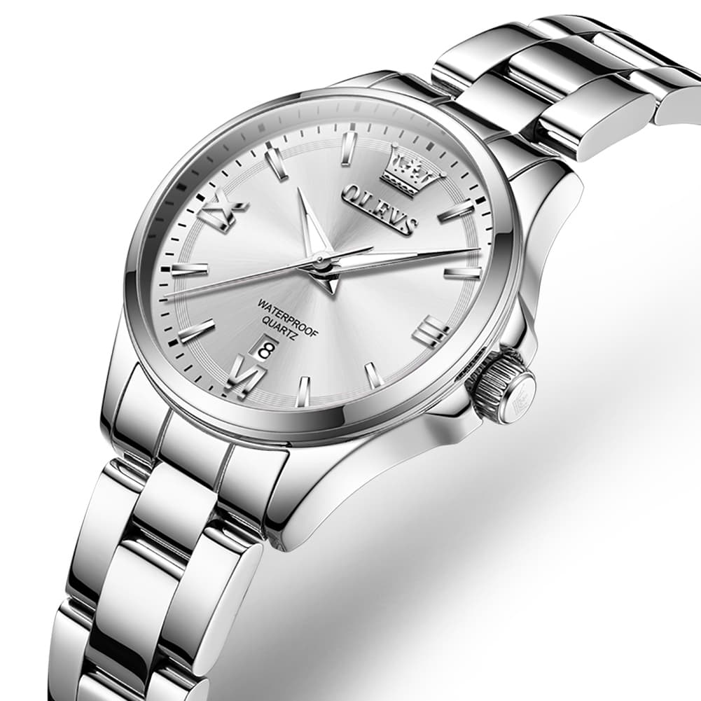 OLEVS 3668 Quartz Pastel Stainless Steel Watch For Women