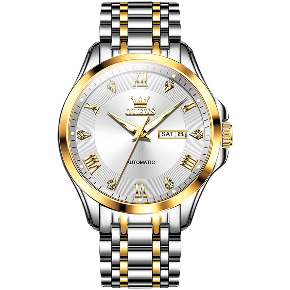 OLEVS 6702 Diamond Dial Automatic Mechanical Watch For Men