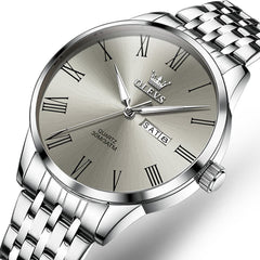 OLEVS 3633 Minimalist Sunray Roman Quartz Watch for Men