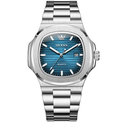 OLEVS 3696 Octagon Embossed Dial Luxury Sport Watch for Men