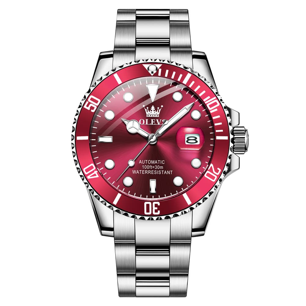 OLEVS 6650 Stainless Steel Mechanical Dive Watch for Men