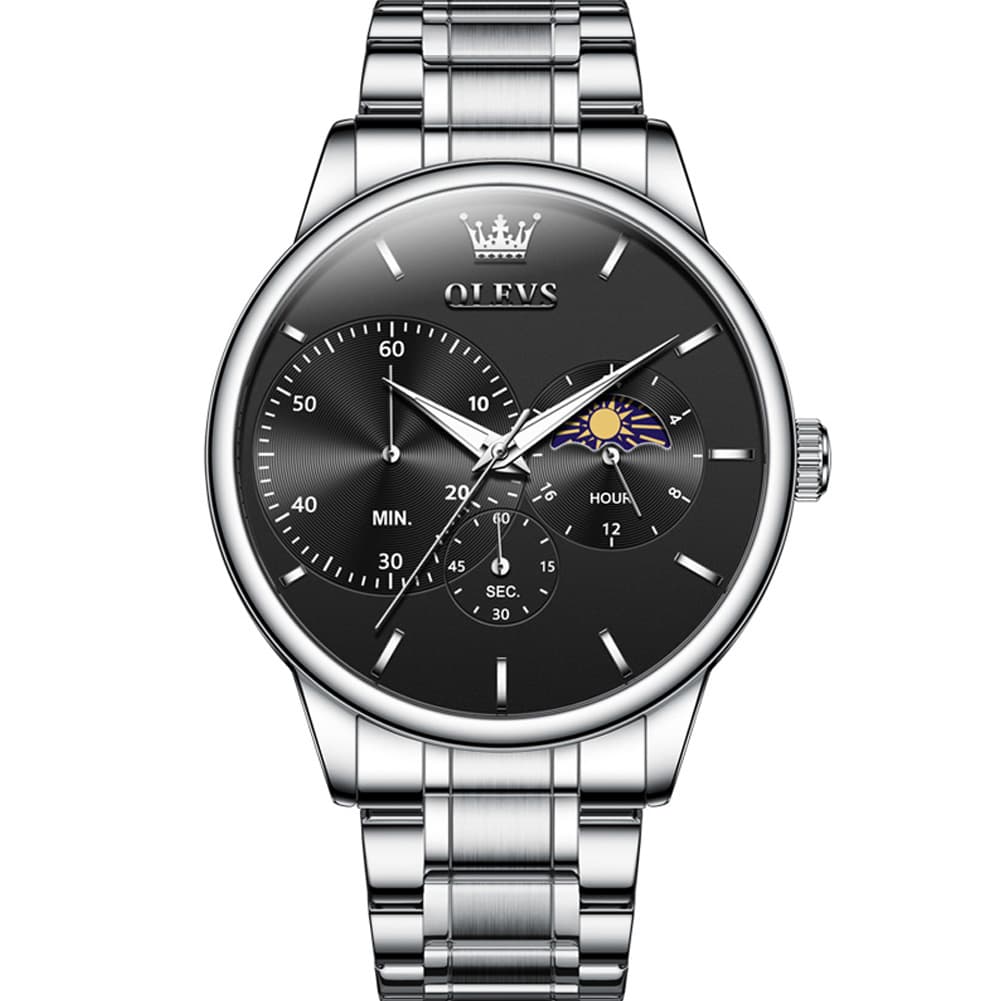 OLEVS 2936 Chronograph Moon Phase Quartz Watch for Men