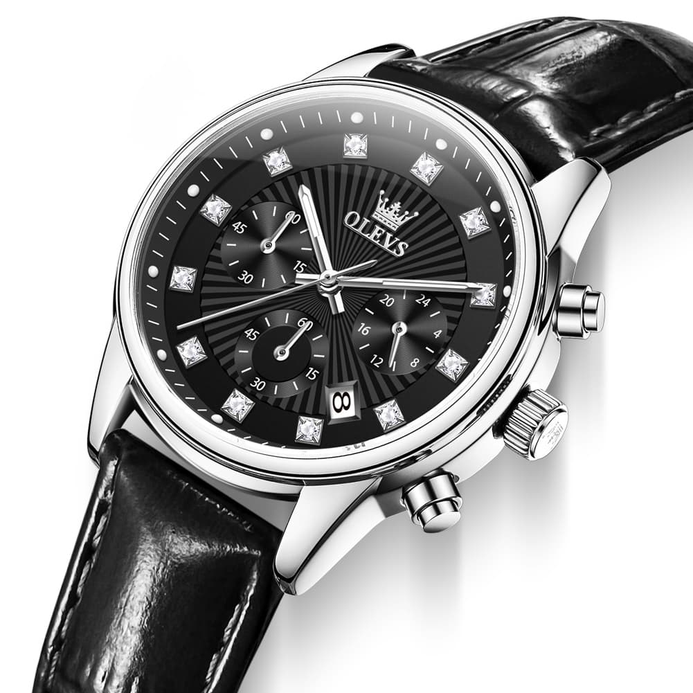 OLEVS 3669 Quartz Multi Dial Diamond Watch For Women