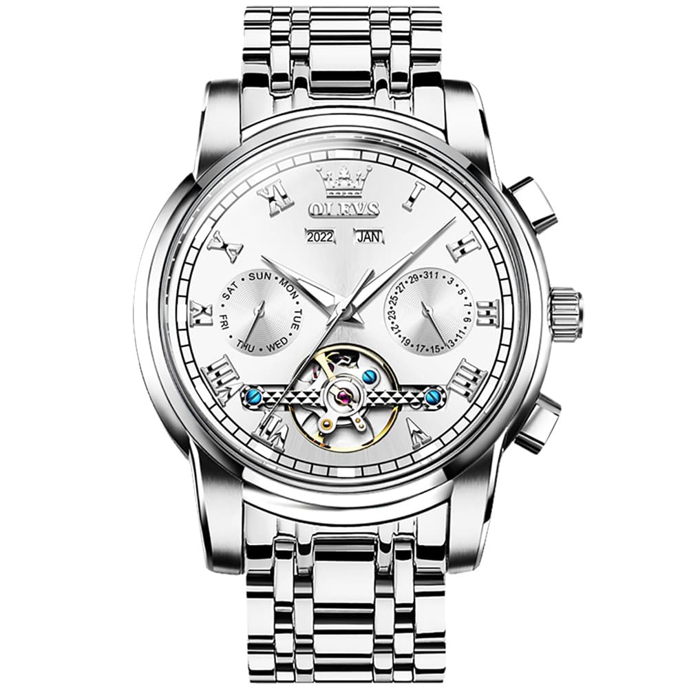 OLEVS 6607 Classic Open Heart Automatic Mechanical Watch for Men