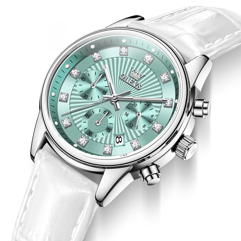 OLEVS 3669 Quartz Multi Dial Diamond Watch For Women