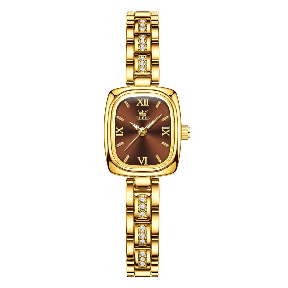 OLEVS 3695 Petite Crystal Bracelet Quartz Womens Watch