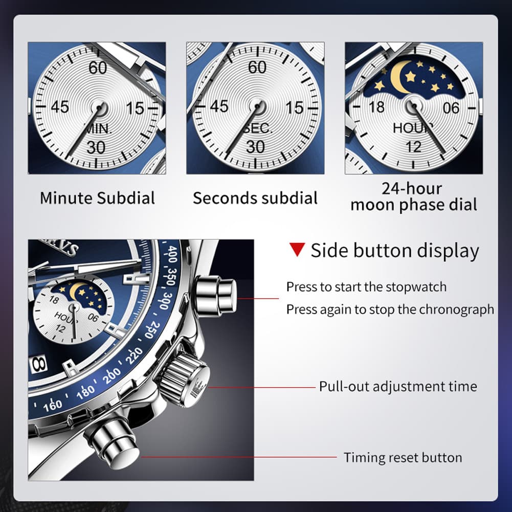 OLEVS 2945 Racing Chronograph Quartz Watch for Men