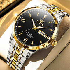 OLEVS Diamond Dial Day Date Automatic Mechanical Watch 9956 for Men