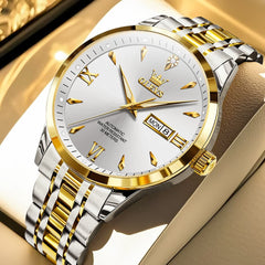 OLEVS Diamond Dial Day Date Automatic Mechanical Watch 9956 for Men