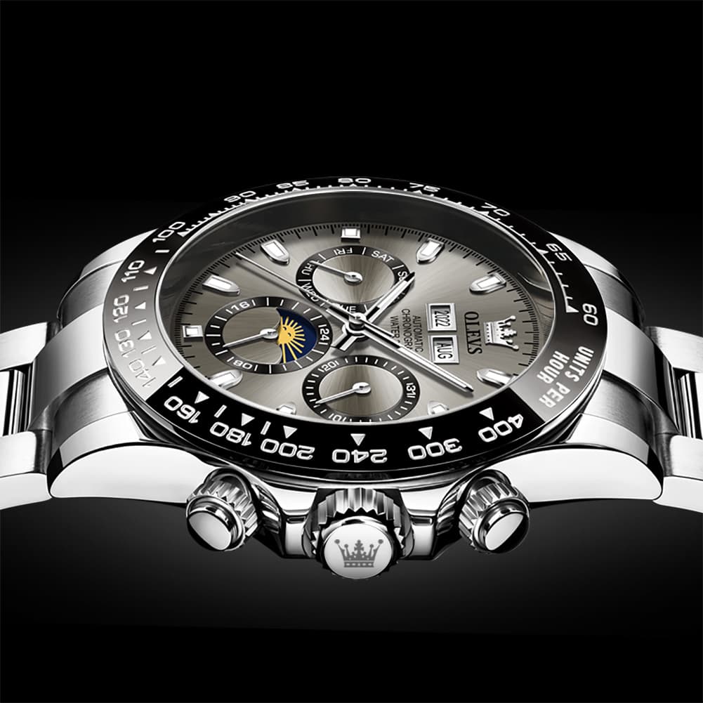 OLEVS 6654 Automatic Mechanical Moon Phase Watch for Men