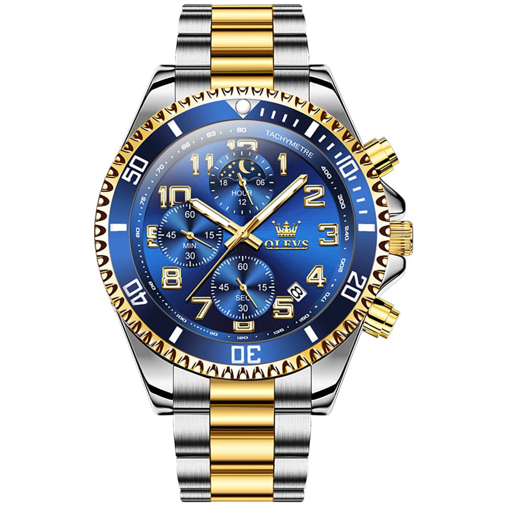 OLEVS 2926 Dive-Style Moon Phase Quartz Watch for Men