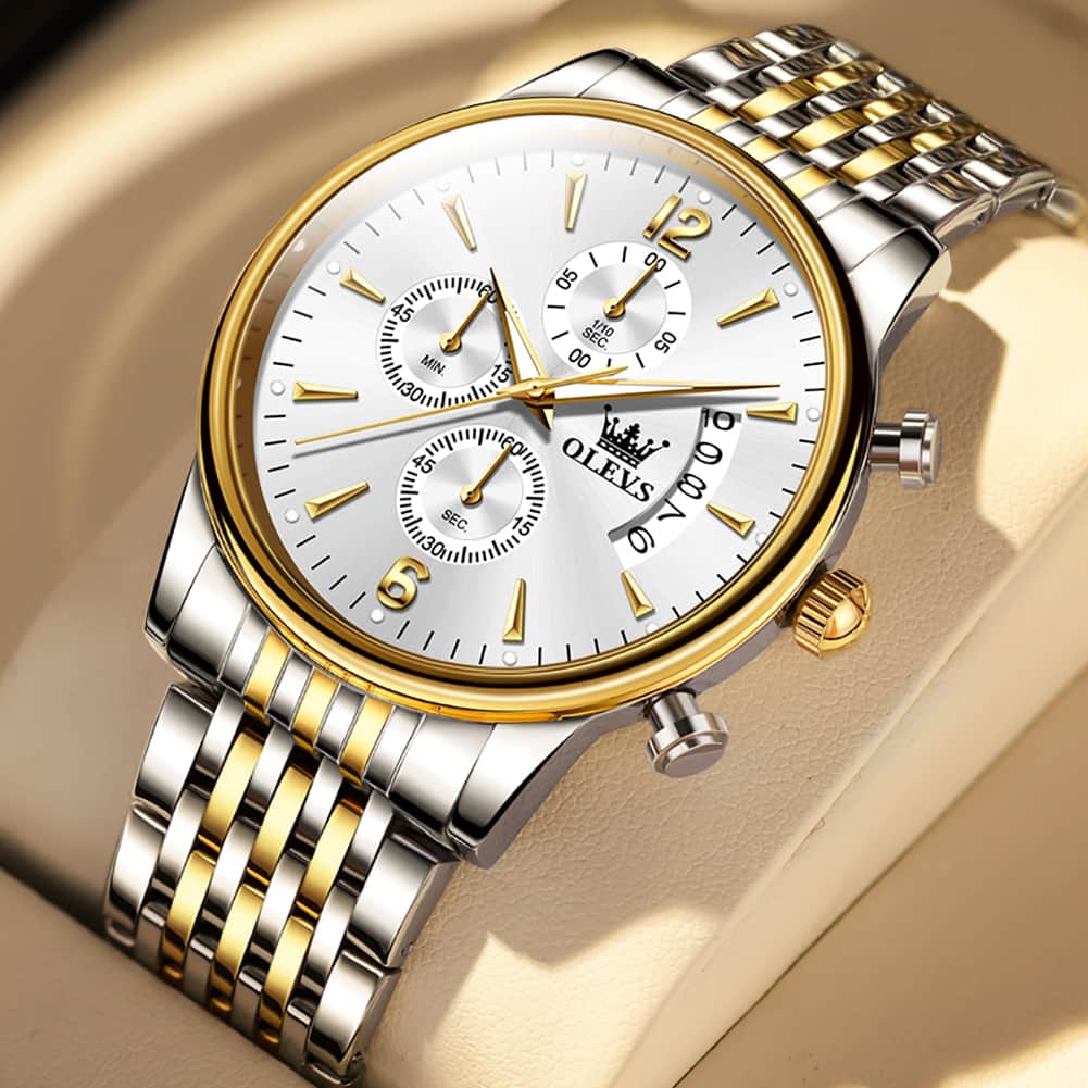OLEVS 2867 Ultra Slim Luxury Dress Chronograph Watch for Men