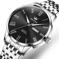 OLEVS 3633 Minimalist Sunray Roman Quartz Watch for Men