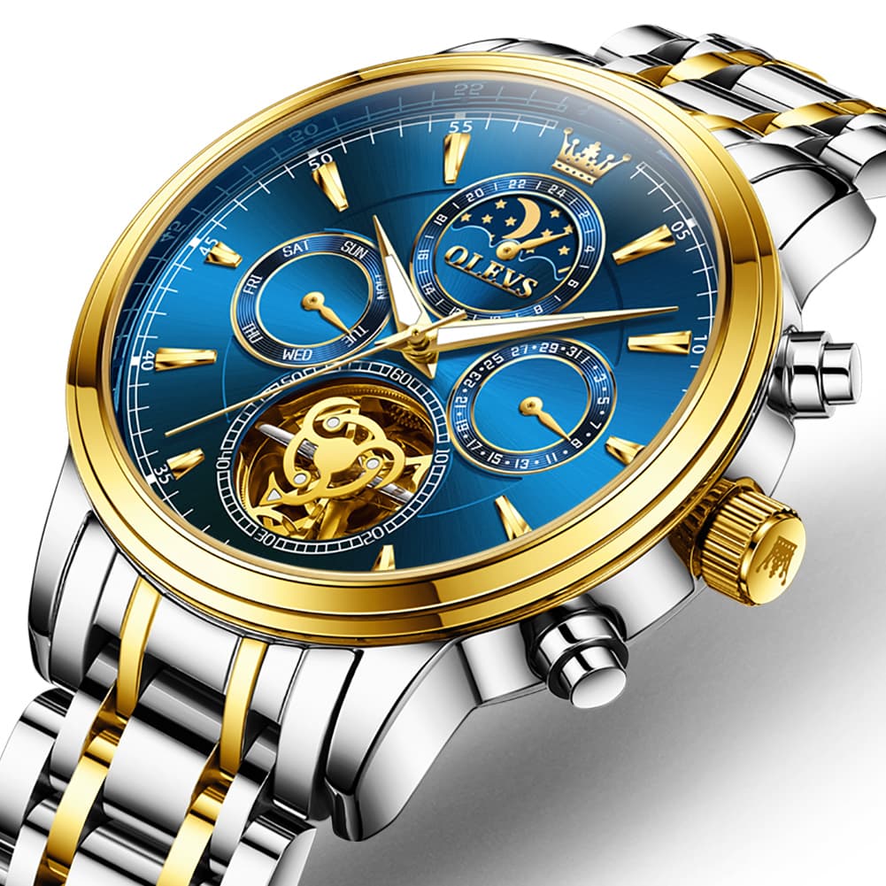 OLEVS 6746 Multi-Function Skeleton Mechanical Watch for Men