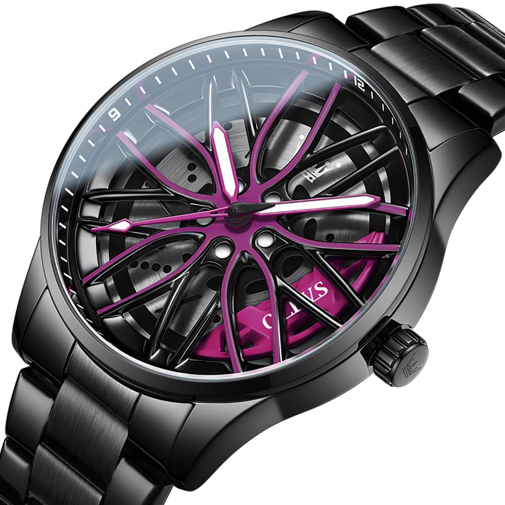 OLEVS 9937 Wheel Caliper Rim Racing Quartz Watch for Men