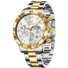 OLEVS 3D Rhombic Chronograph Quartz Watch for Men 3678