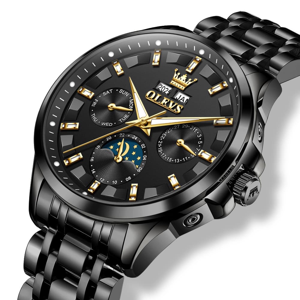 OLEVS 7070 Heavyweight Moon Phase Automatic Watch For Men