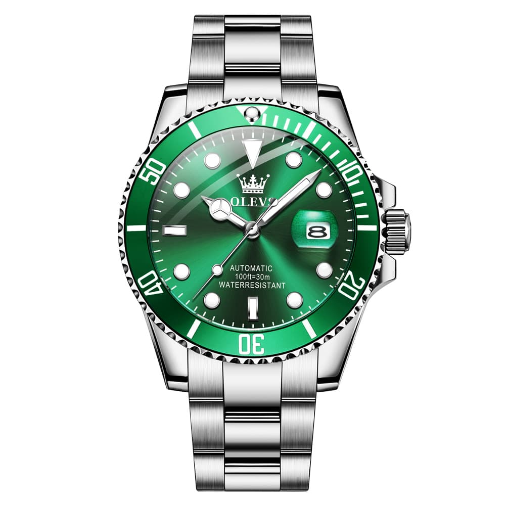 OLEVS 6650 Stainless Steel Mechanical Dive Watch for Men