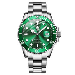 OLEVS 6650 Stainless Steel Mechanical Dive Watch for Men