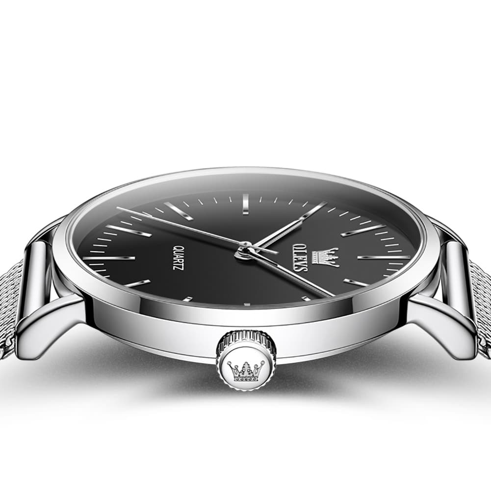 OLEVS Minimalist Ultra Thin Mesh Quartz Watch 7125 for Men