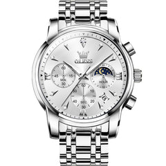 OLEVS 3639 Chronograph Moon Phase Quartz Watch for Men