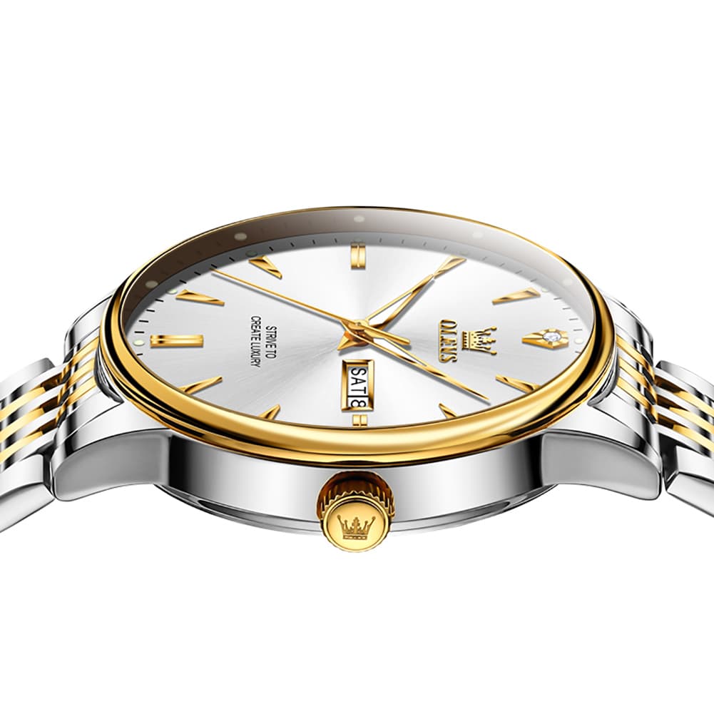 OLEVS 2929 Minimalist Day Date Quartz Watch for Men