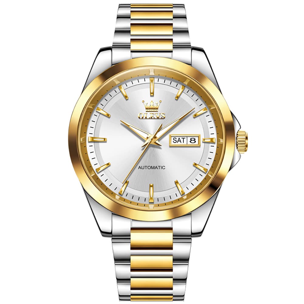OLEVS 7090 Classic Dual Calendar Automatic Watch For Men