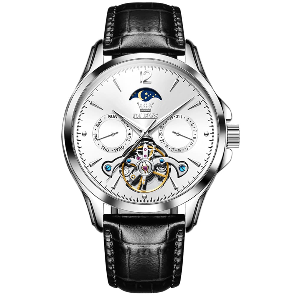 OLEVS 6663 Automatic Mechanical Moon Phase Watch for Men