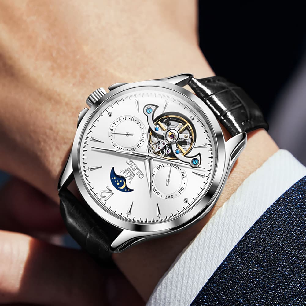 OLEVS 6663 Automatic Mechanical Moon Phase Watch for Men