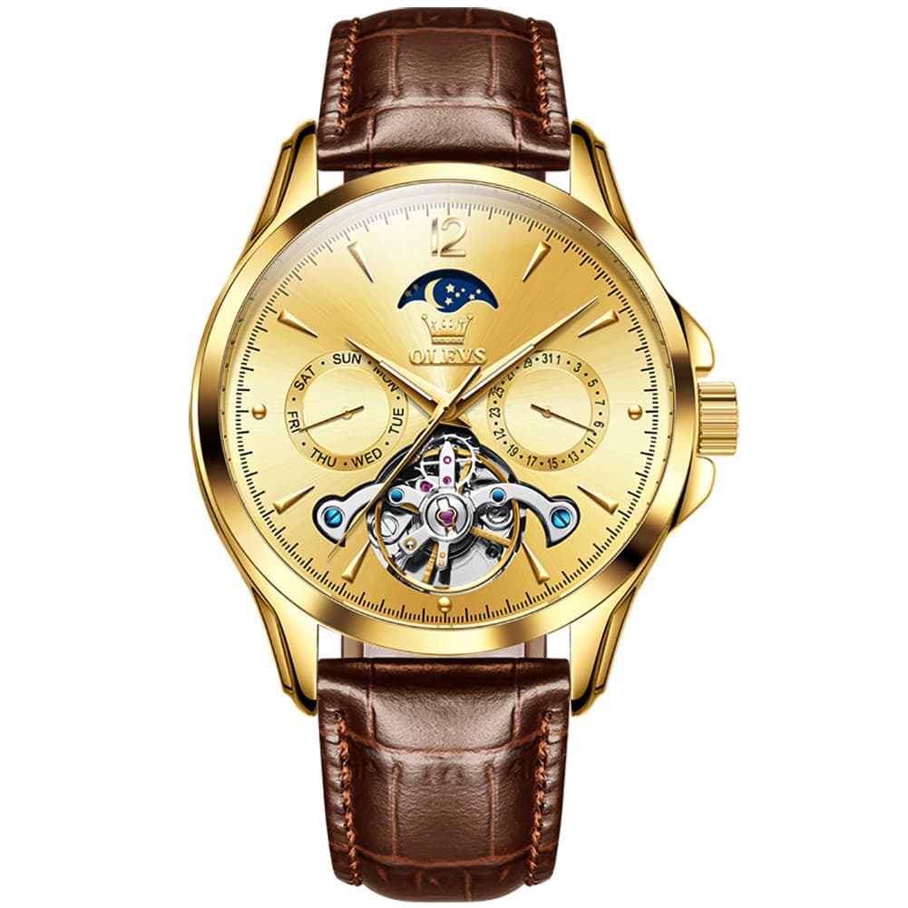 OLEVS 6663 Automatic Mechanical Moon Phase Watch for Men