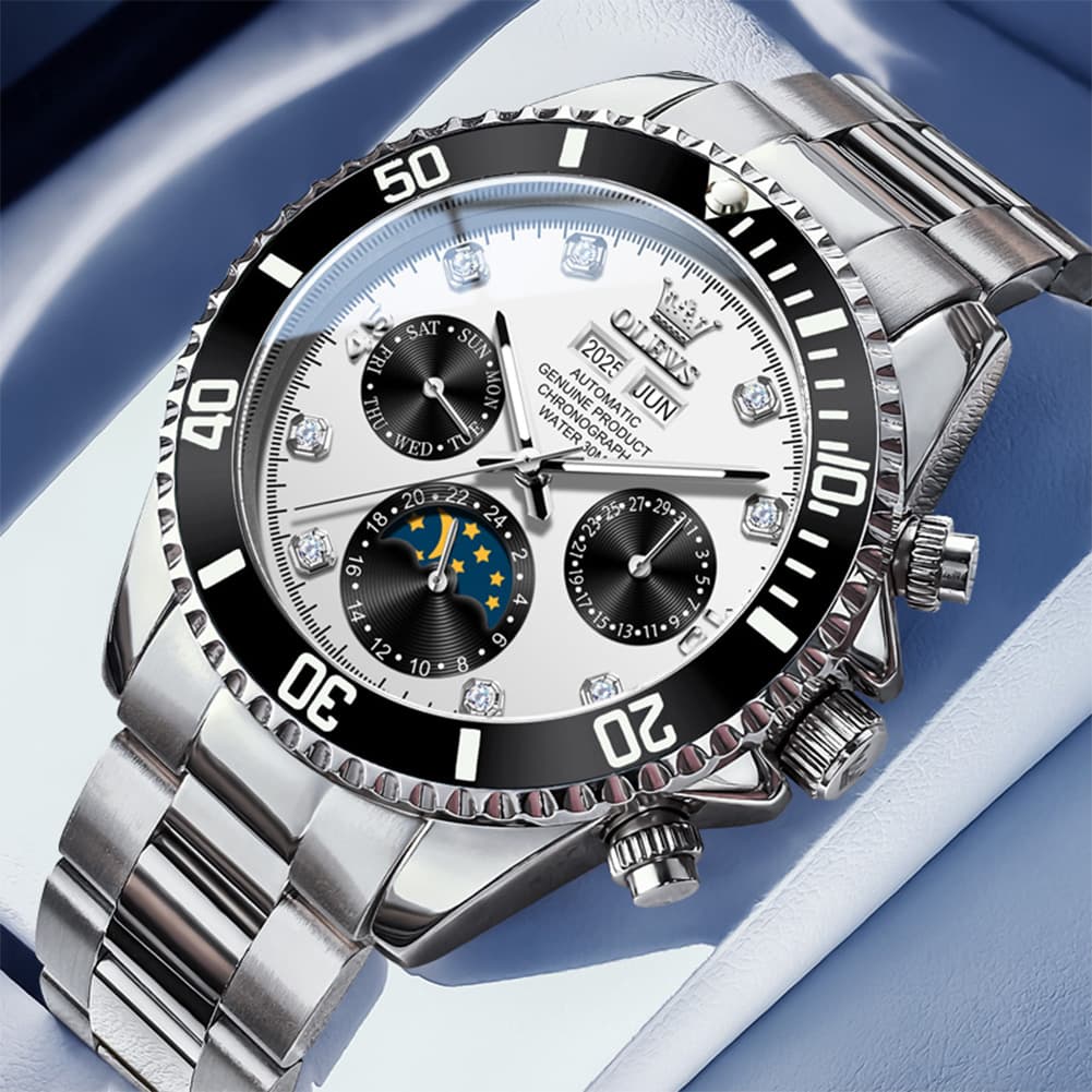 OLEVS 6729 Automatic Moon Phase Mechanical Watch For Men