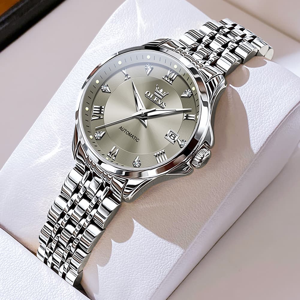 OLEVS 6702 Elegant Diamond Automatic Mechanical Watch For Women