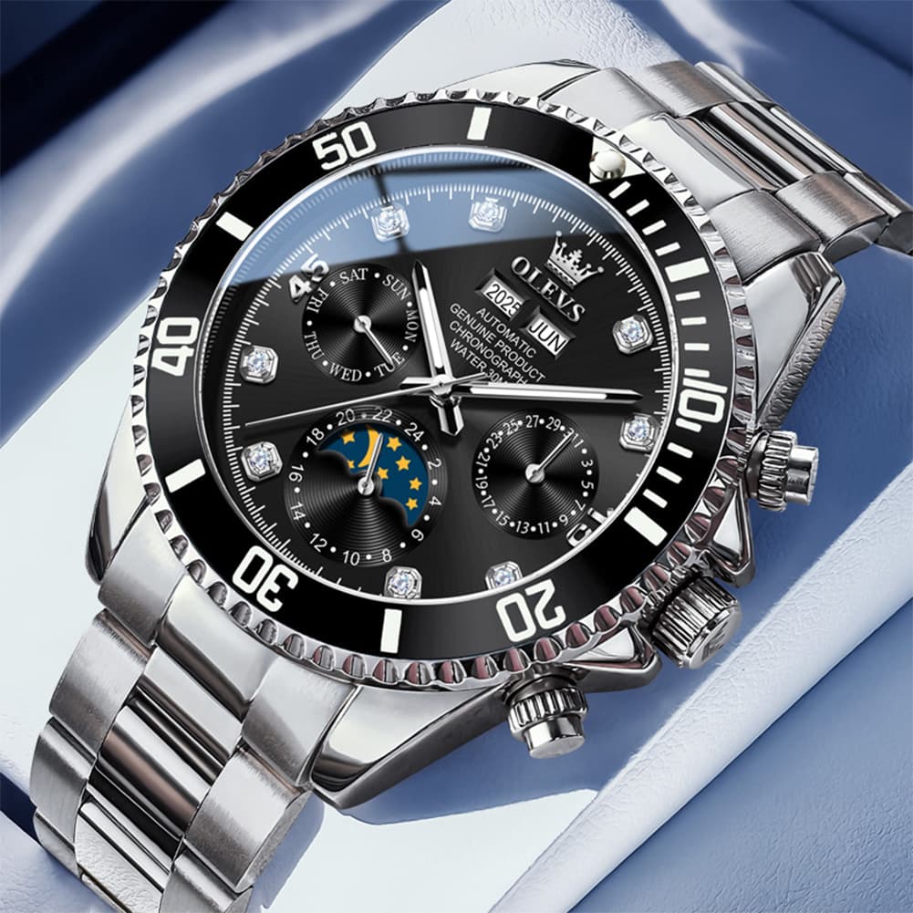 OLEVS 6729 Automatic Moon Phase Mechanical Watch For Men