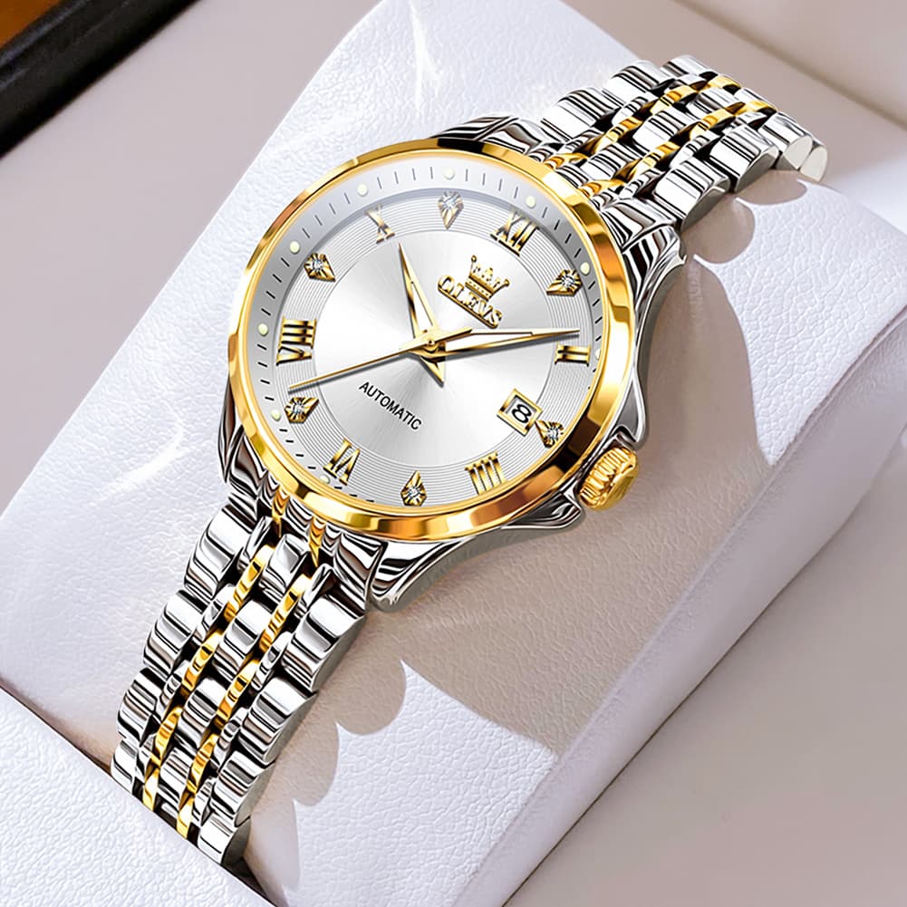 OLEVS 6702 Elegant Diamond Automatic Mechanical Watch For Women