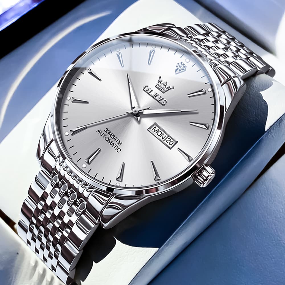 OLEVS 6635 Stainless Steel Automatic Mechanical Watch for Men