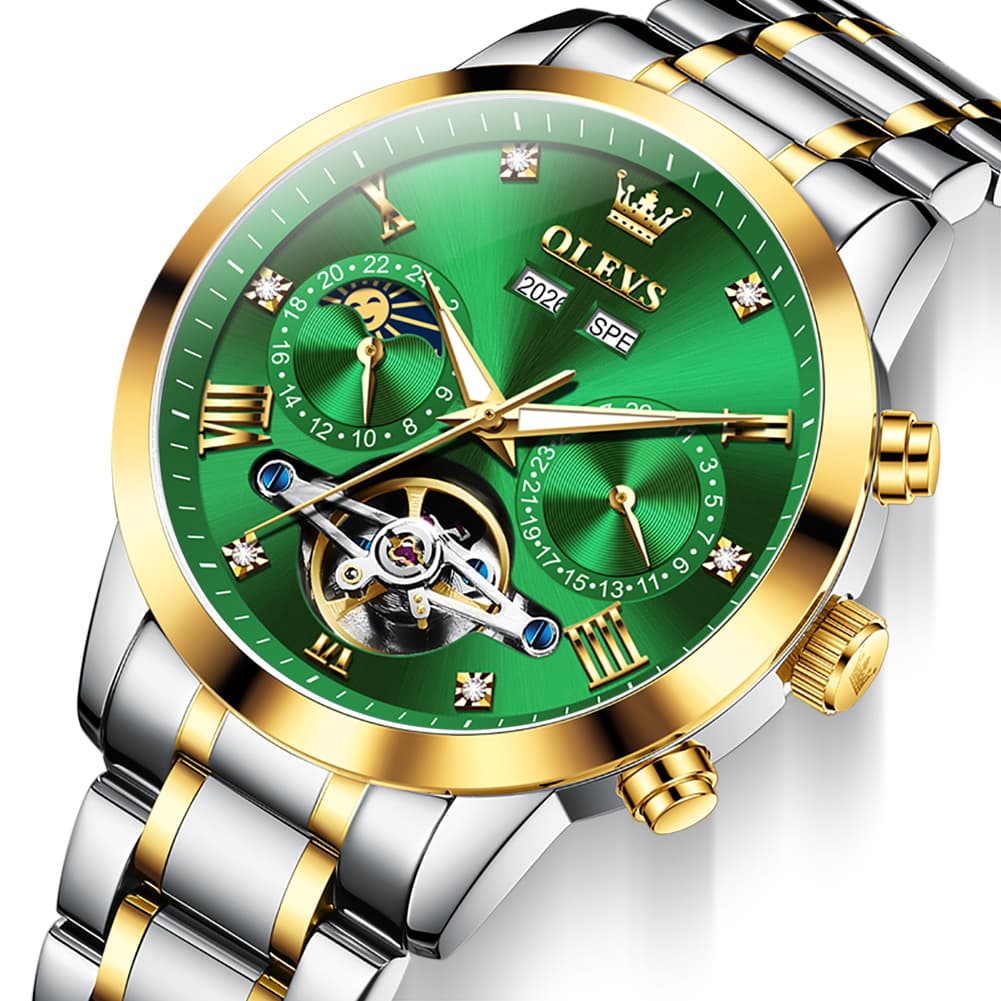 OLEVS 7029 Open Heart Automatic Mechanical Watch For Men