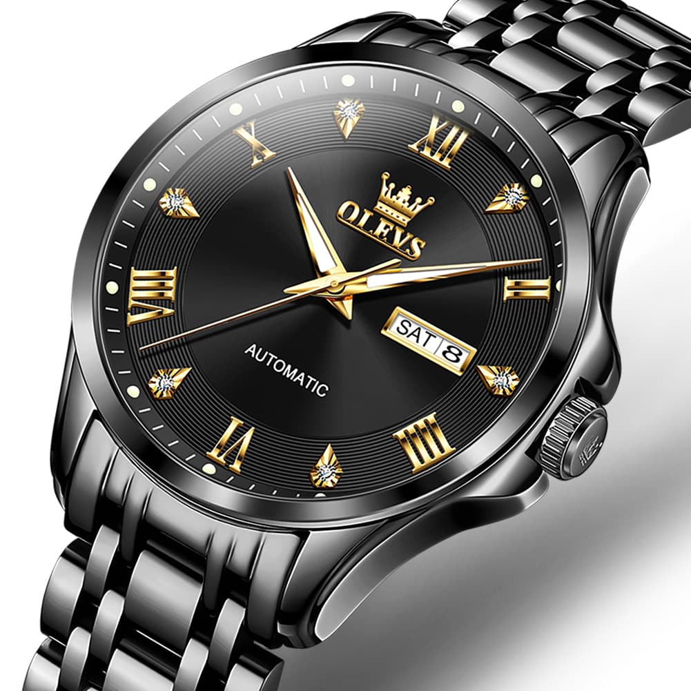 OLEVS 6702 Diamond Dial Automatic Mechanical Watch For Men