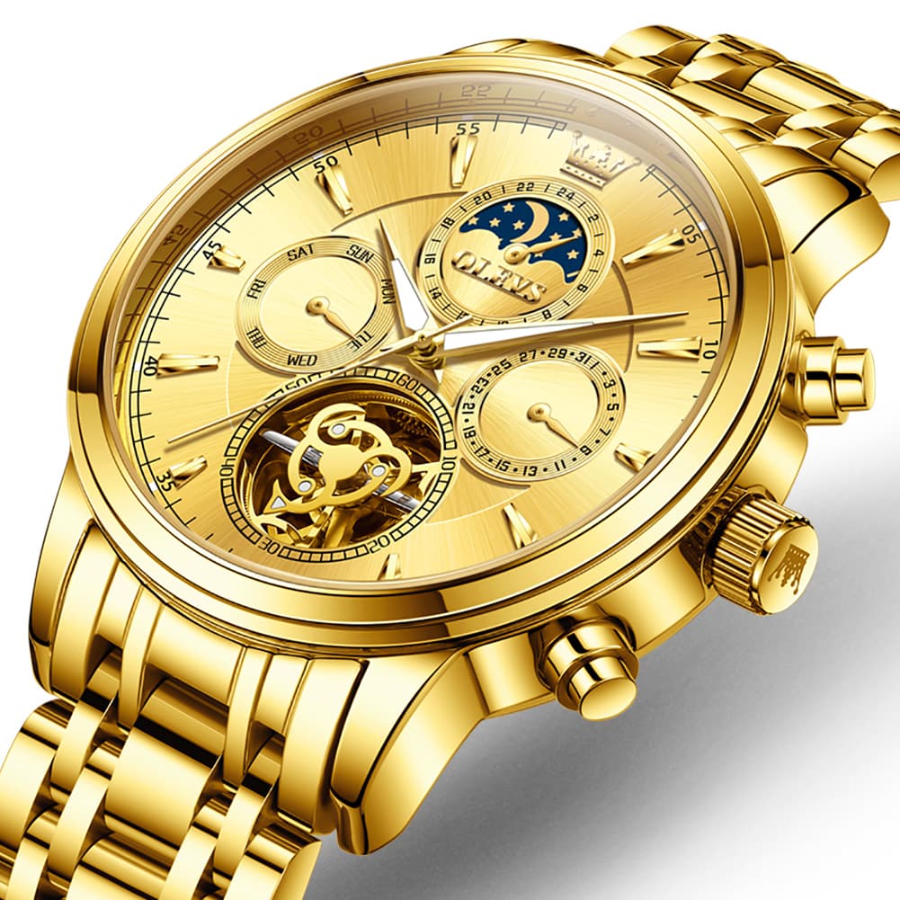 OLEVS 6746 Multi-Function Skeleton Mechanical Watch for Men