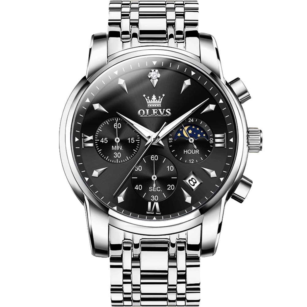 OLEVS 3639 Chronograph Moon Phase Quartz Watch for Men