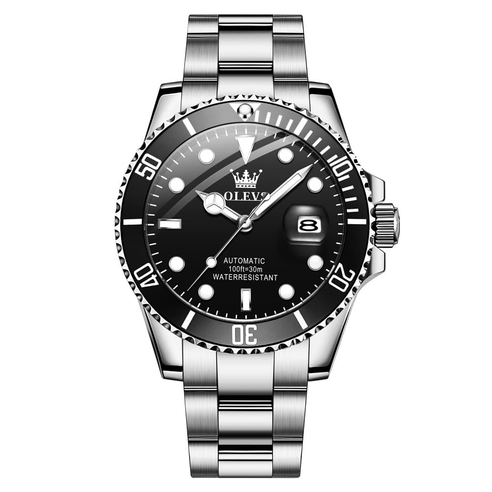 OLEVS 6650 Stainless Steel Mechanical Dive Watch for Men