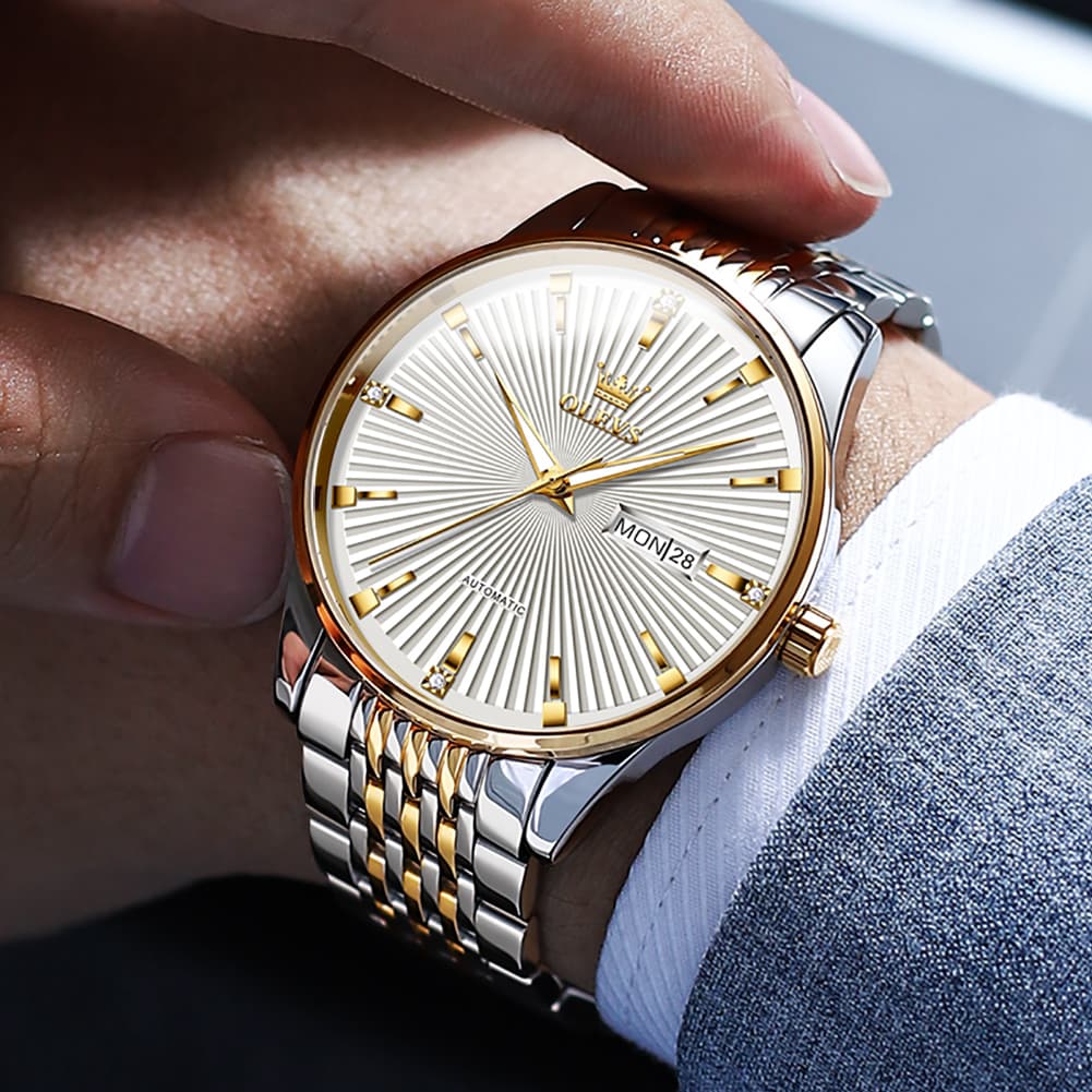 OLEVS 6653 Stainless Steel Automatic Mechanical Watch for Men