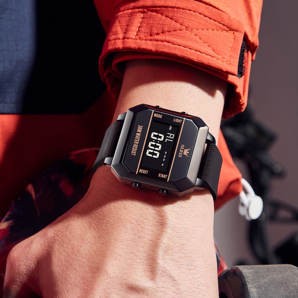OLEVS 1103 Square Digital Streetwear Sport Watch for Men