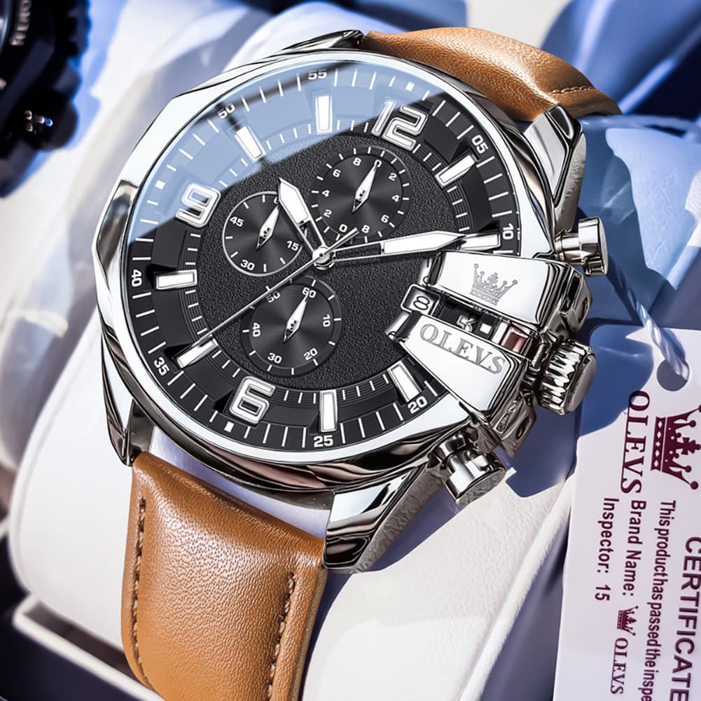 OLEVS 2978 Oversized 50mm Chronograph Quartz Watch for Men