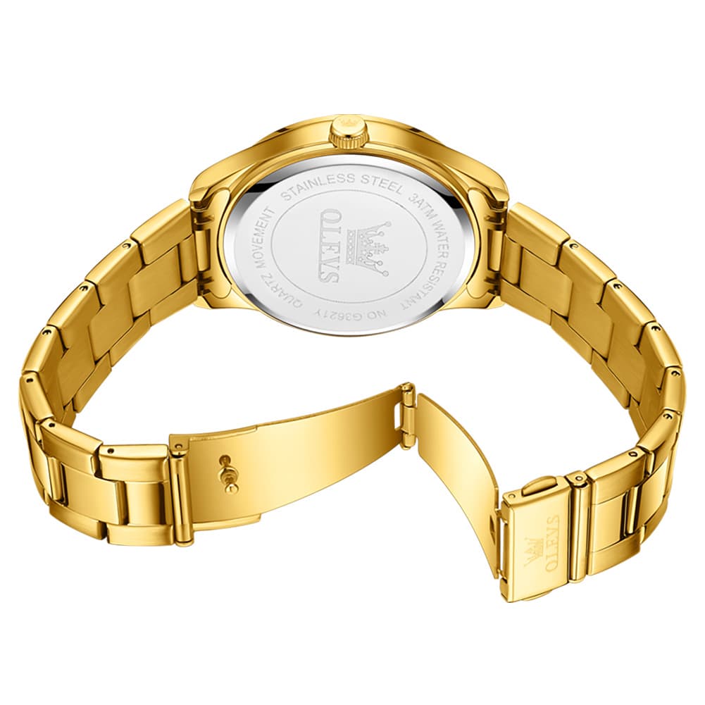 OLEVS 3621 Minimalist Diamond Quartz Watch for Men